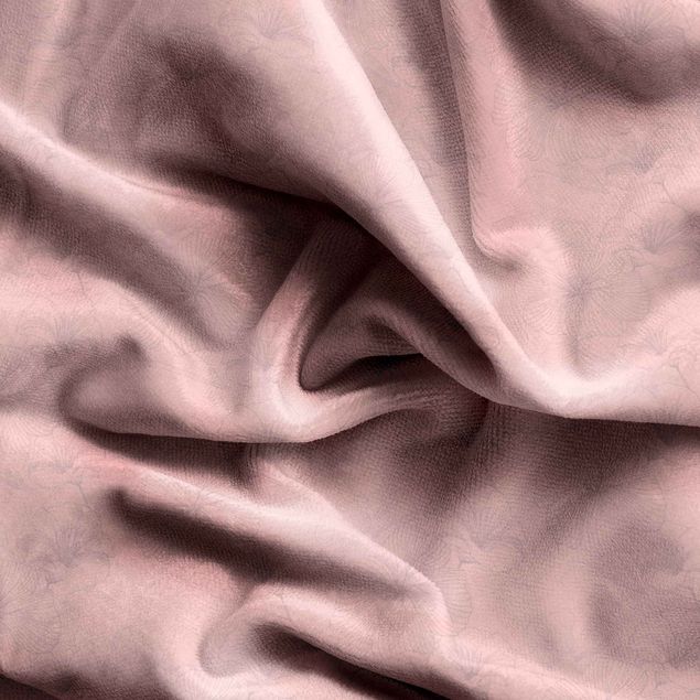 Vorhang nach Maß Geranium Muster - Blasses Pink
