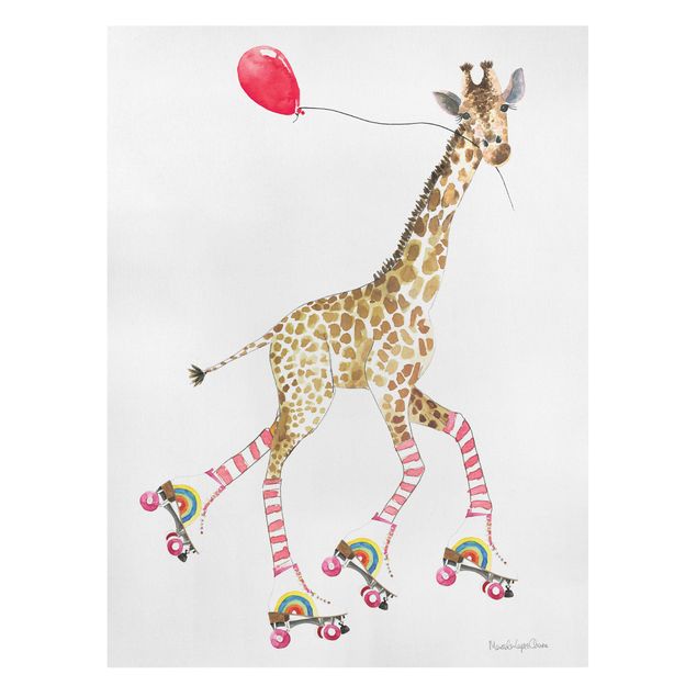 Wandbilder Modern Giraffe auf Freudenfahrt