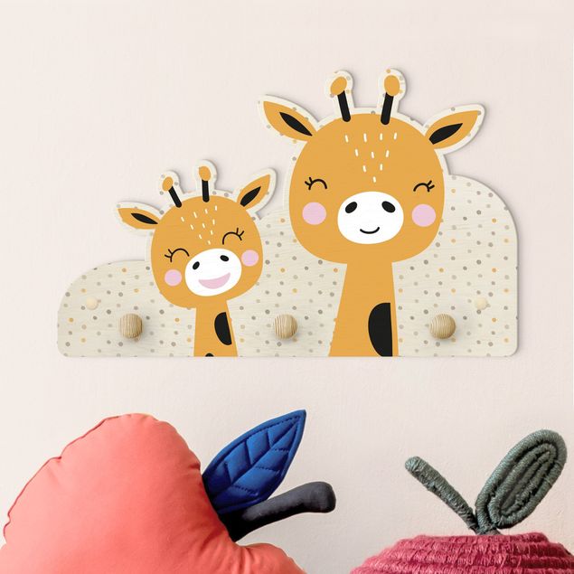 Deko Kinderzimmer Giraffe mit Babygiraffe
