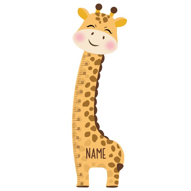 Wandsticker Tiere Giraffen Junge mit Wunschname