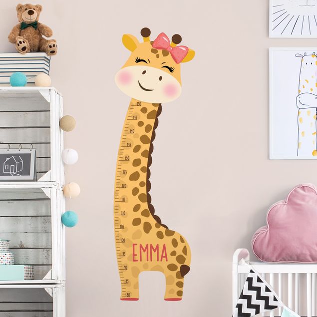 Wandtattoo Giraffe Giraffen Mädchen mit Wunschname