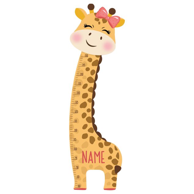 Wandtattoo Tiere Giraffen Mädchen mit Wunschname