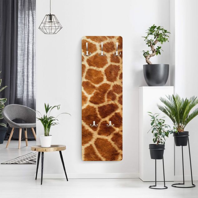 Wandgarderoben Tiere Giraffenfell