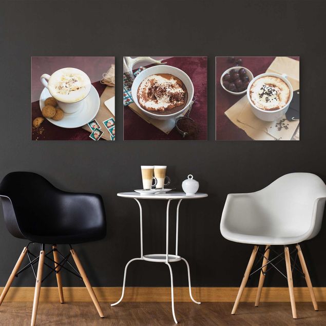 Wandbilder Kaffee Heiße Schokolade mit Sahne