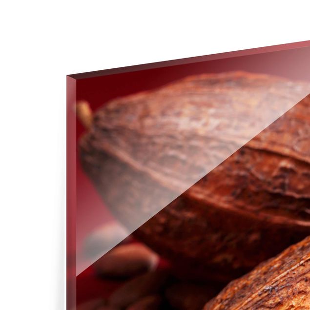 Glasbild - Kakaobohnen 3-teilig