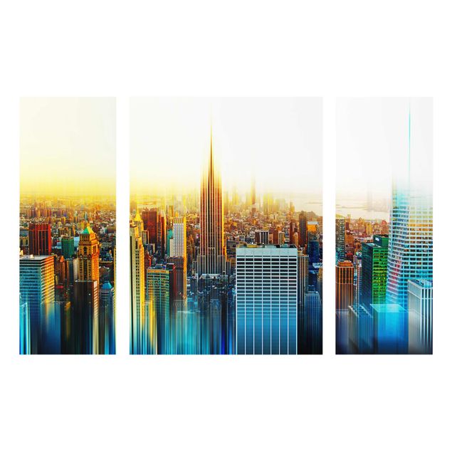 Glasbilder Städte Manhattan Abstrakt