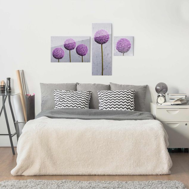 Wandbilder Floral Allium Kugel-Blüten