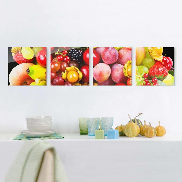 Wanddeko Küche Colourful Exotic Fruits