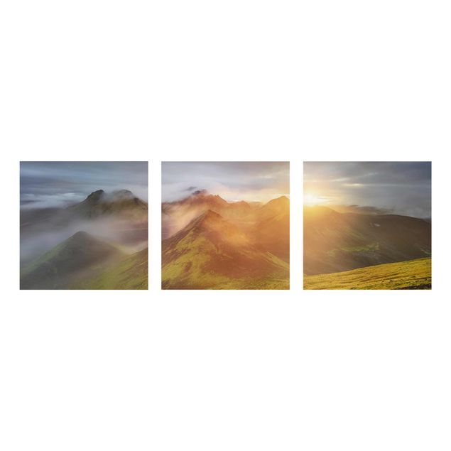 Wandbilder Berge Storkonufell im Sonnenaufgang