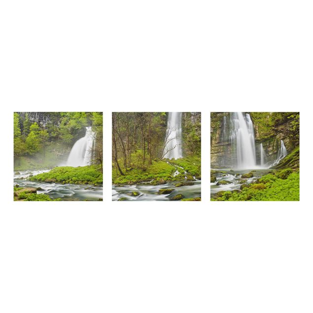 Glasbilder Landschaften Wasserfälle Cascade de Flumen
