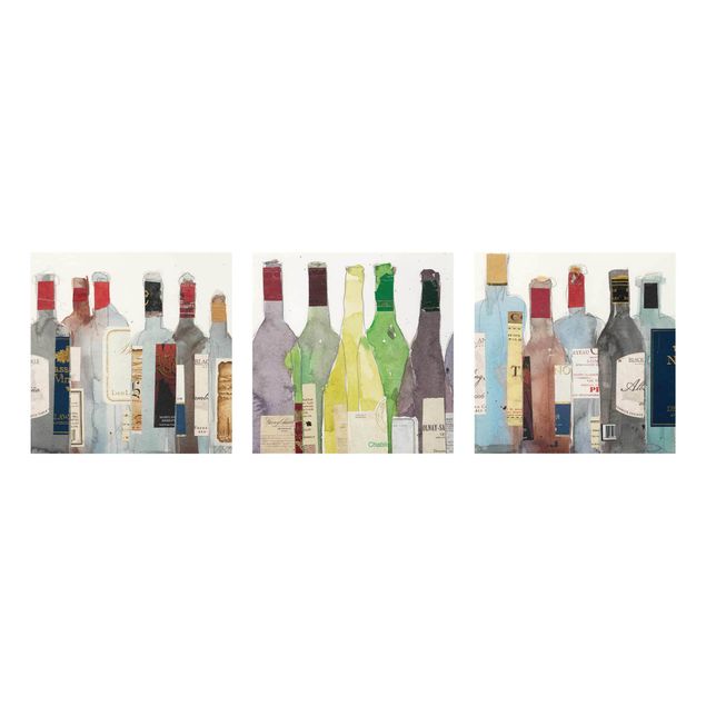 Glas Wandbilder Wein & Spirituosen Set I
