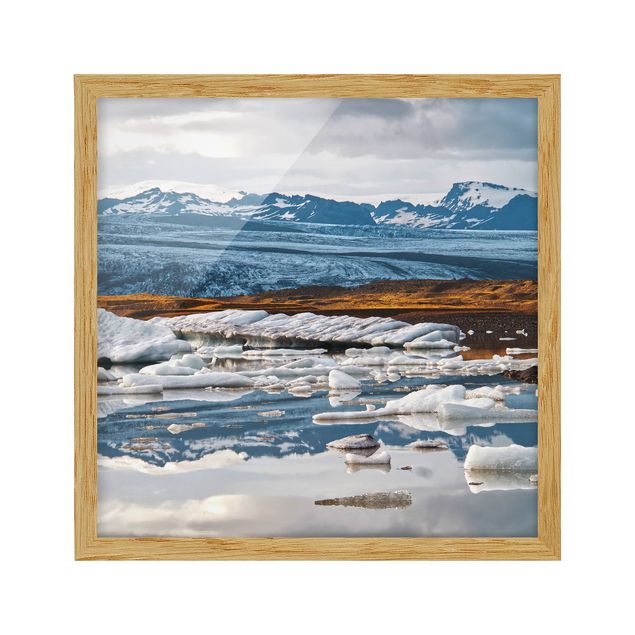 Landschaftsbilder gerahmt Gletscherlagune
