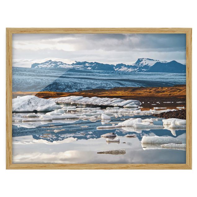 Landschaftsbilder mit Rahmen Gletscherlagune