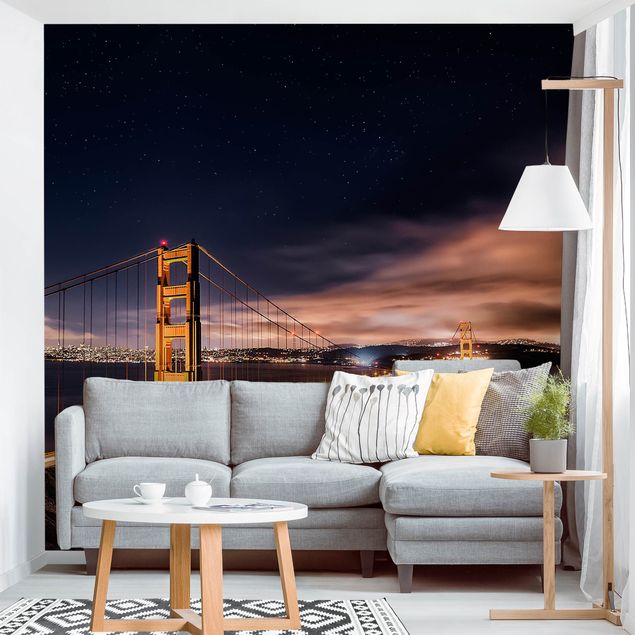 Skyline Tapete Golden Gate to Stars