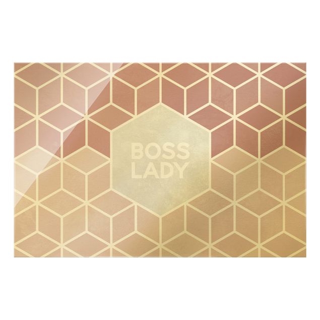 Wandbilder Rosa Boss Lady Sechsecke Rosa