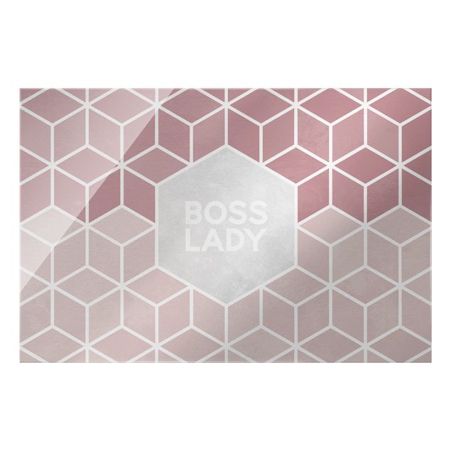 Wandbilder Rosa Boss Lady Sechsecke Rosa