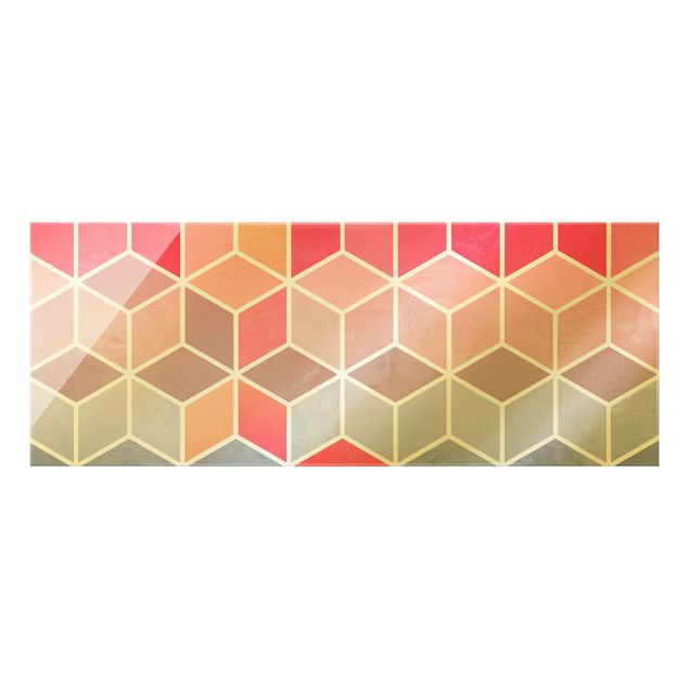 Fredriksson Bilder Goldene Geometrie - Buntes Pastell