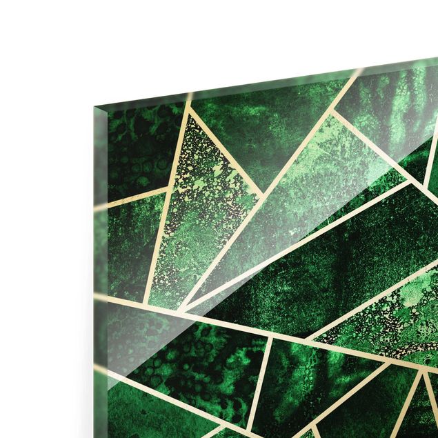Elisabeth Fredriksson Bilder Goldene Geometrie - Dunkler Smaragd