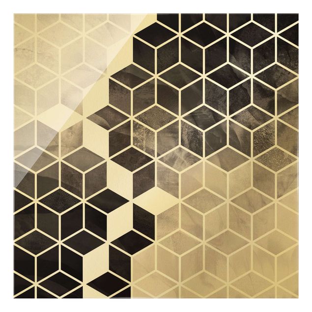 Elisabeth Fredriksson Bilder Schwarz Weiß goldene Geometrie