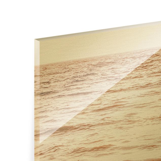 Glasbilder Natur Goldener Strand