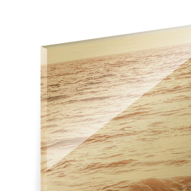 Wandbilder Glas Natur Goldener Strand