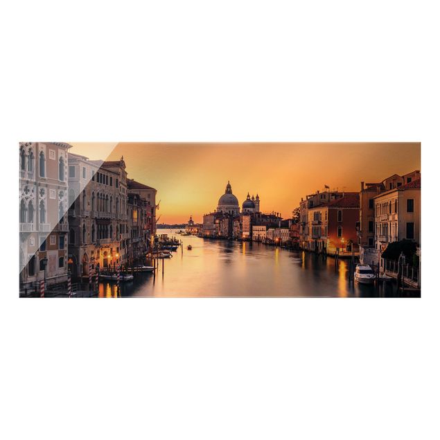 Glasbilder Landschaften Goldenes Venedig