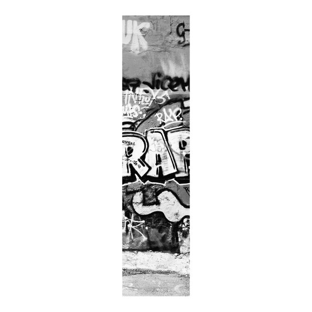 Schiebevorhang Steinoptik Graffiti Art