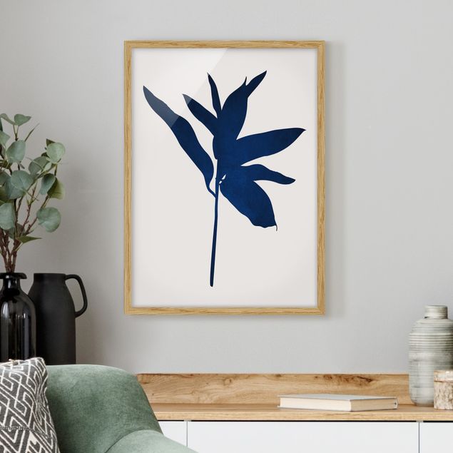 Wandbilder Fische Grafische Pflanzenwelt - Blau