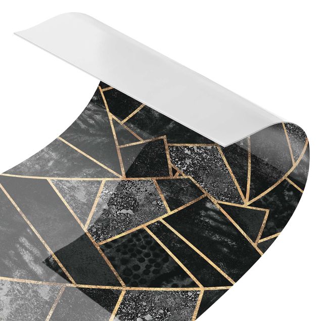 Küchenrückwand selbstklebend Graue Dreiecke Gold II