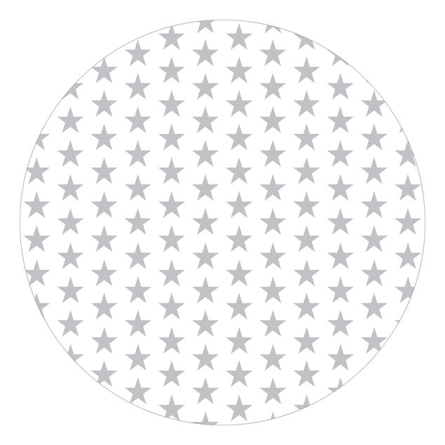 moderne Fototapete Große graue Sterne auf Weiß