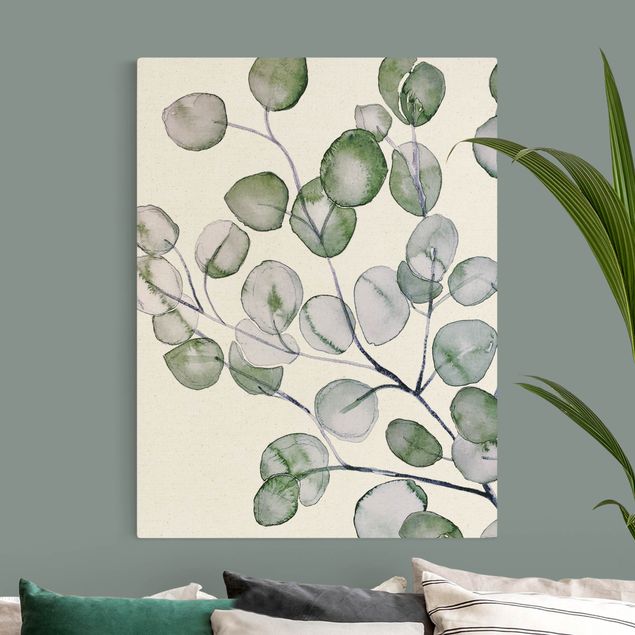 Blumenbilder auf Leinwand Grünes Aquarell Eukalyptuszweig