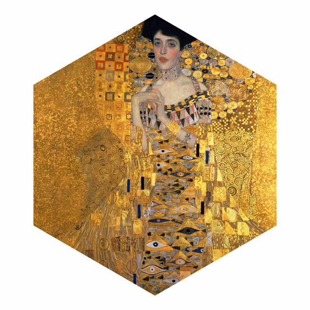 Hexagon Tapete Gustav Klimt - Adele Bloch-Bauer I