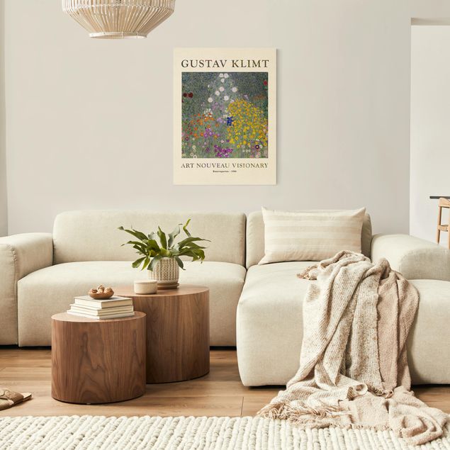 Leinwand Blumen Gustav Klimt - Bauerngarten - Museumsedition