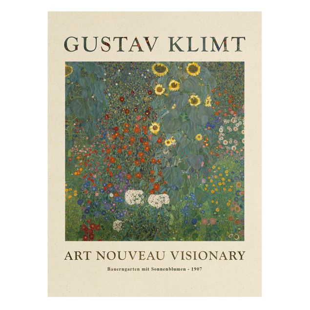 Kunstdrucke auf Leinwand Gustav Klimt - Bauerngarten mit Sonnenblumen - Museumsedition