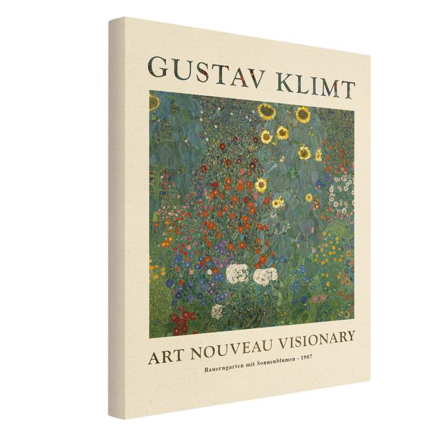 Leinwandbilder Blumen Gustav Klimt - Bauerngarten mit Sonnenblumen - Museumsedition