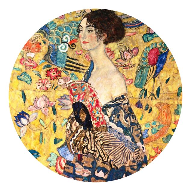 moderne Fototapete Gustav Klimt - Dame mit Fächer