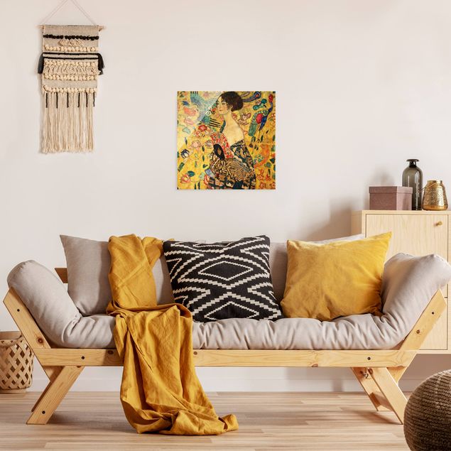 Kunststile Gustav Klimt - Dame mit Fächer
