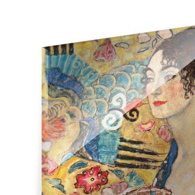 Wandbilder Modern Gustav Klimt - Dame mit Fächer