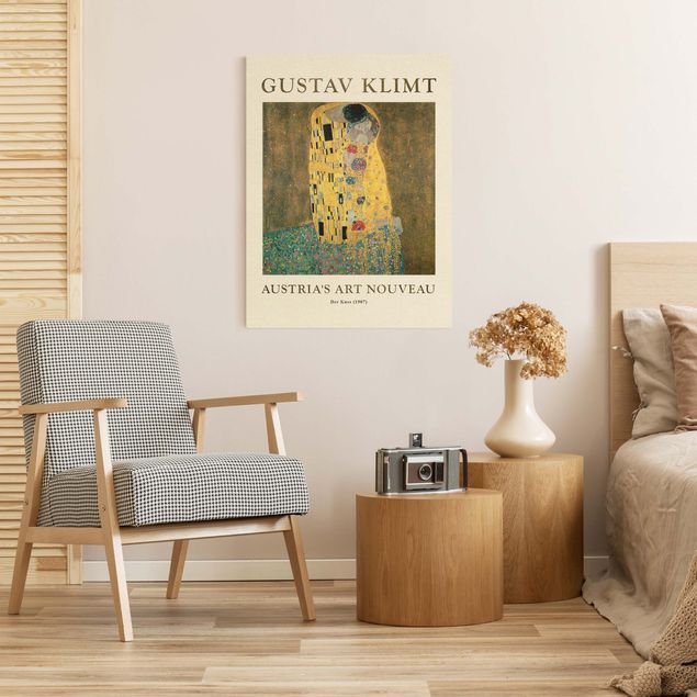 Wandbilder Kunstdrucke Gustav Klimt - Der Kuß - Museumsedition