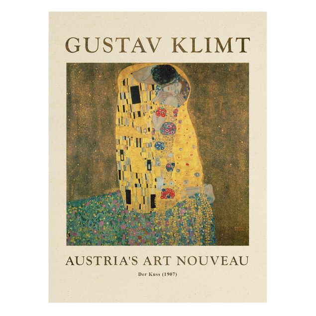 Wandbilder Liebe Gustav Klimt - Der Kuß - Museumsedition
