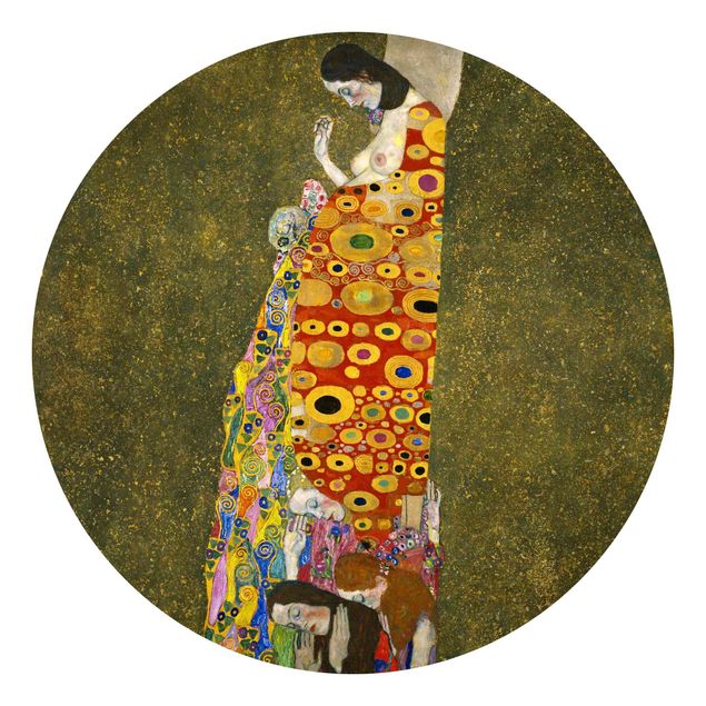 Wandtapete gold Gustav Klimt - Die Hoffnung II