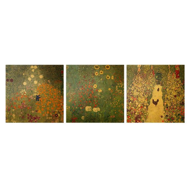 Wandbilder Floral Gustav Klimt - Im Garten