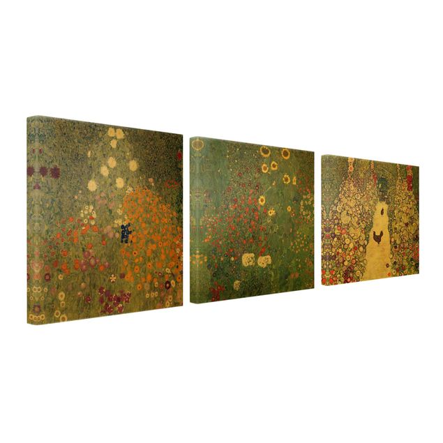 Wandbilder Blumen Gustav Klimt - Im Garten
