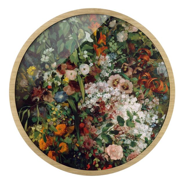Wandbilder Blumen Gustave Courbet - Blumenstrauß in Vase