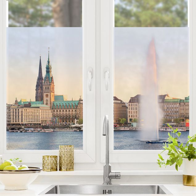 Fensterfolie - Sichtschutz - Hamburger Alster - Fensterbilder