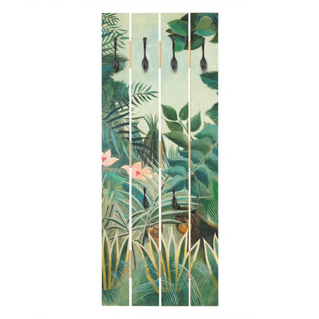Wandgarderobe mit Motiv Henri Rousseau - Dschungel am Äquator