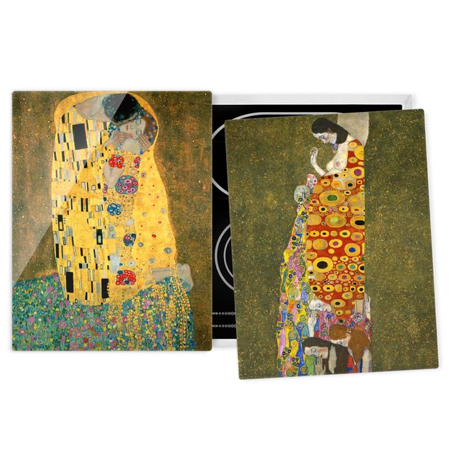 Wandbilder Art Deco Gustav Klimt - Kuss und Hoffnung