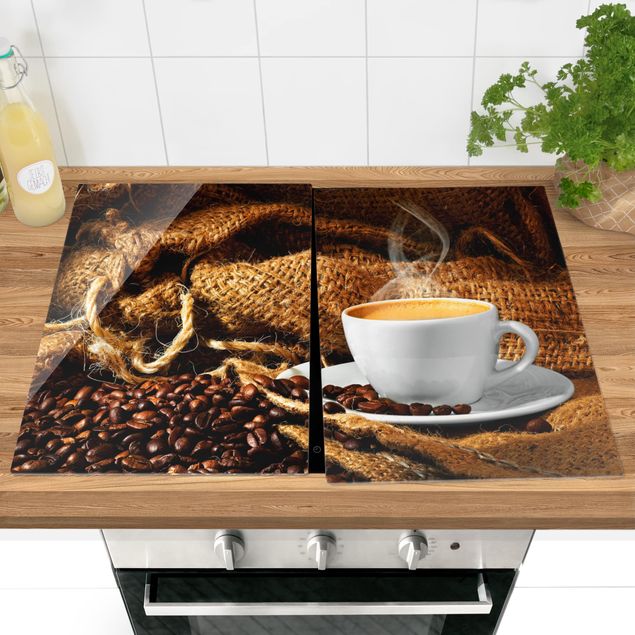 Herdabdeckplatten Backen & Kaffe Kaffee am Morgen