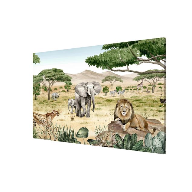 Wandbilder Löwen Herrscher der Savanne