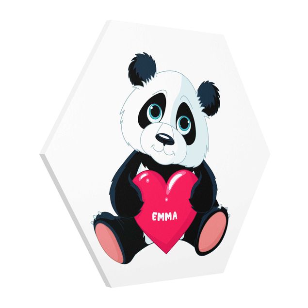 Wandbilder Sprüche Panda mit Herz